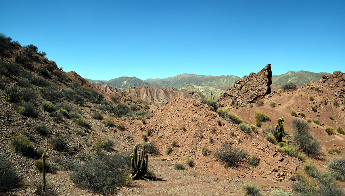 landschap in canyon del duende bij tupiza