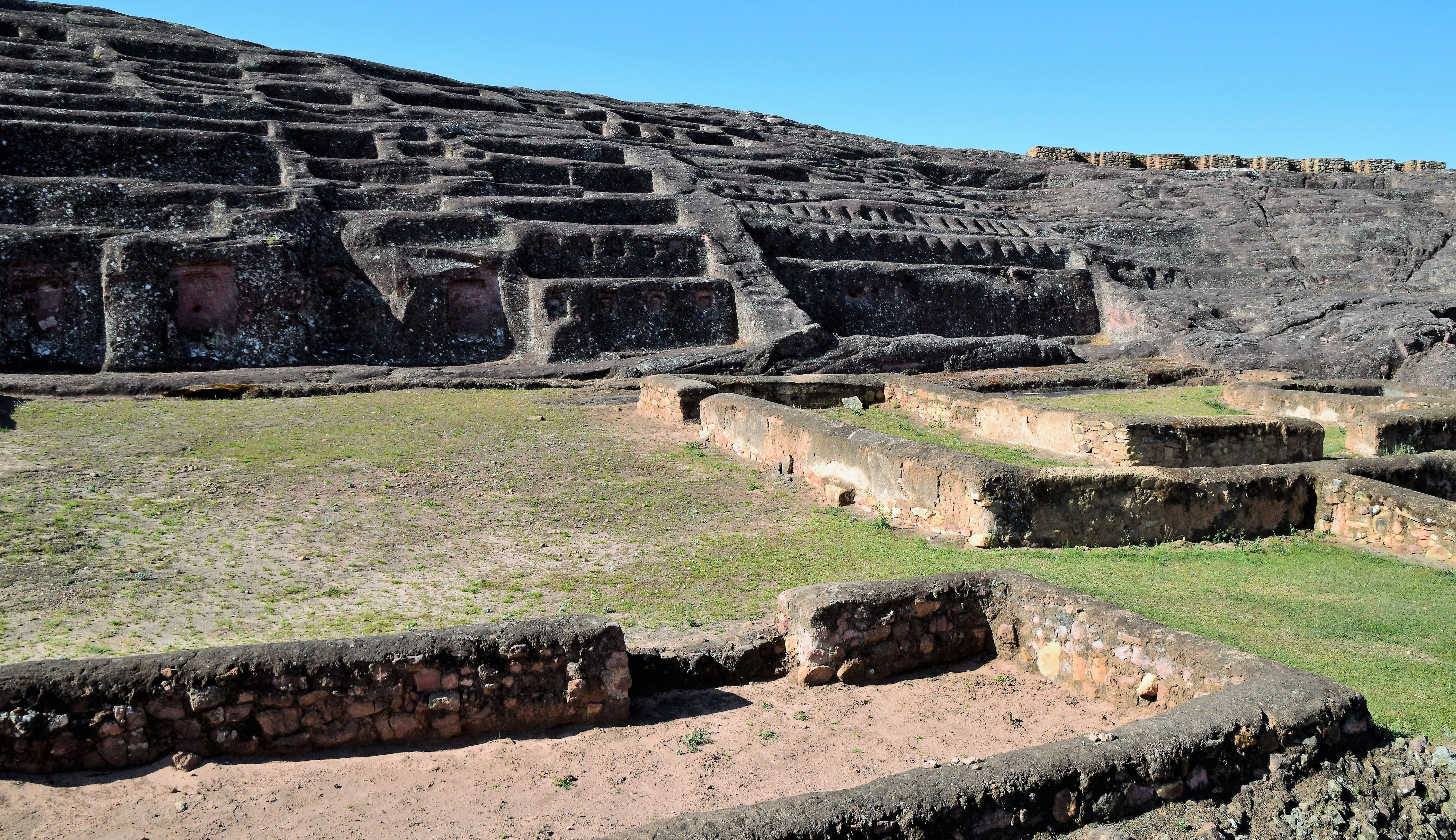 Overblijfselen van een tempel bij El Fuerte nabij Samaipata