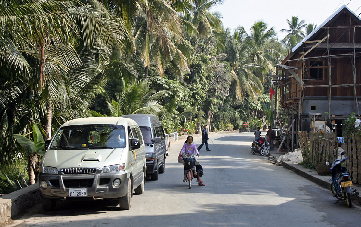 Straatbeeld in Luang Prabang, Laos.