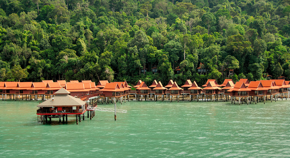 Resort in tropische omgeving van Langkawi.