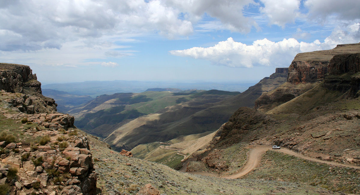 Bergweg in Lesotho.