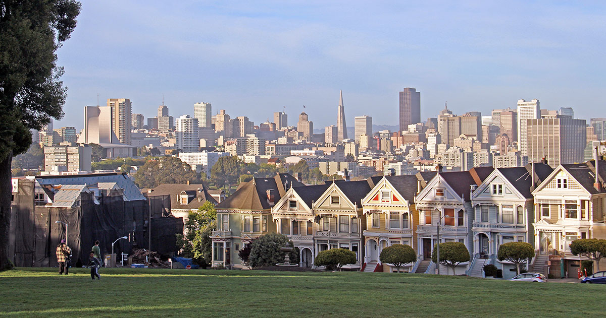 Bekende straat in San Francisco van tv-series