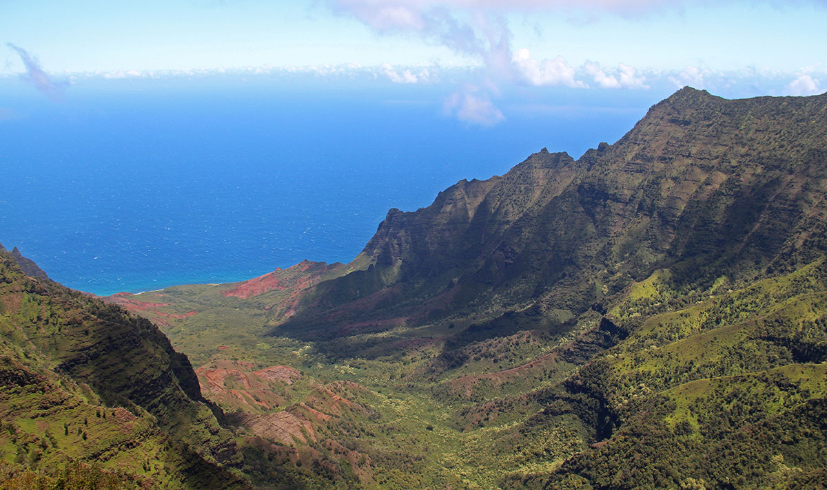 Uitzicht op Kauai, Hawaii