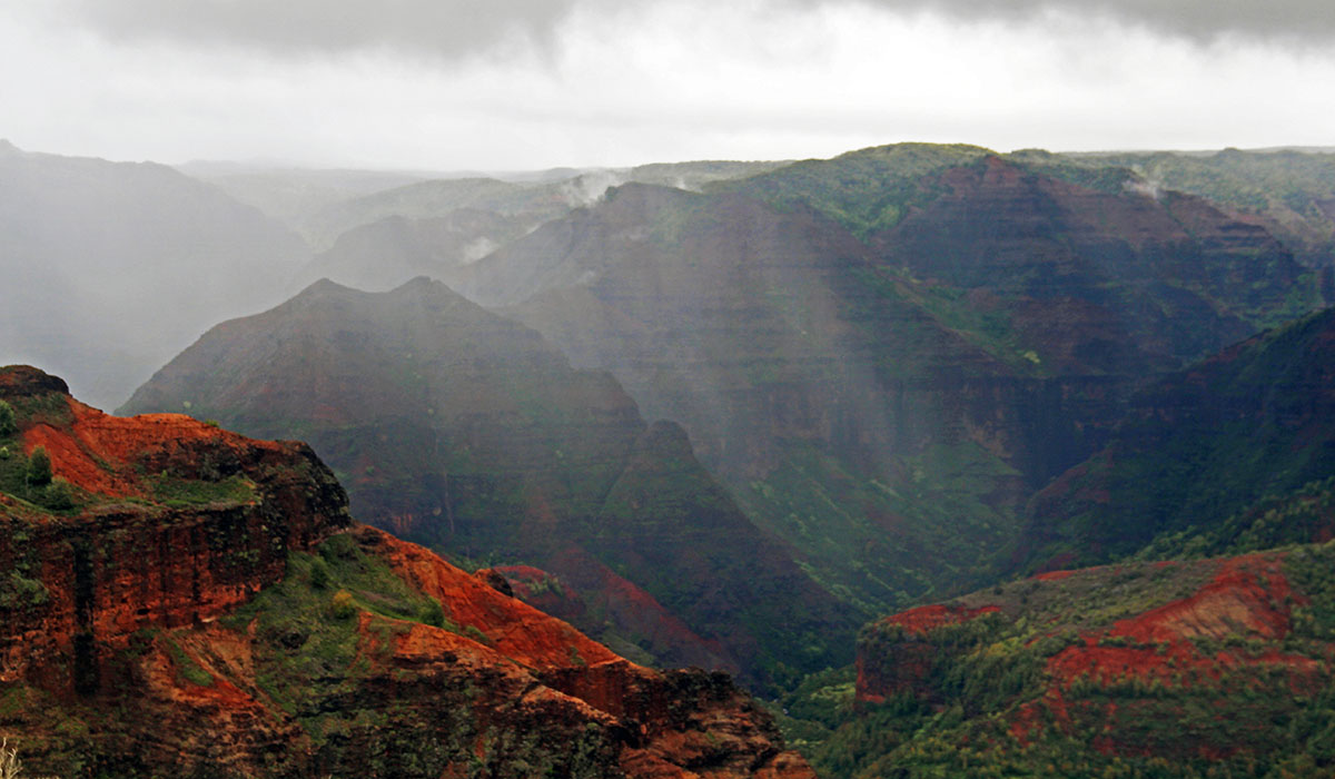 Regenbui op Kauai, Hawaii