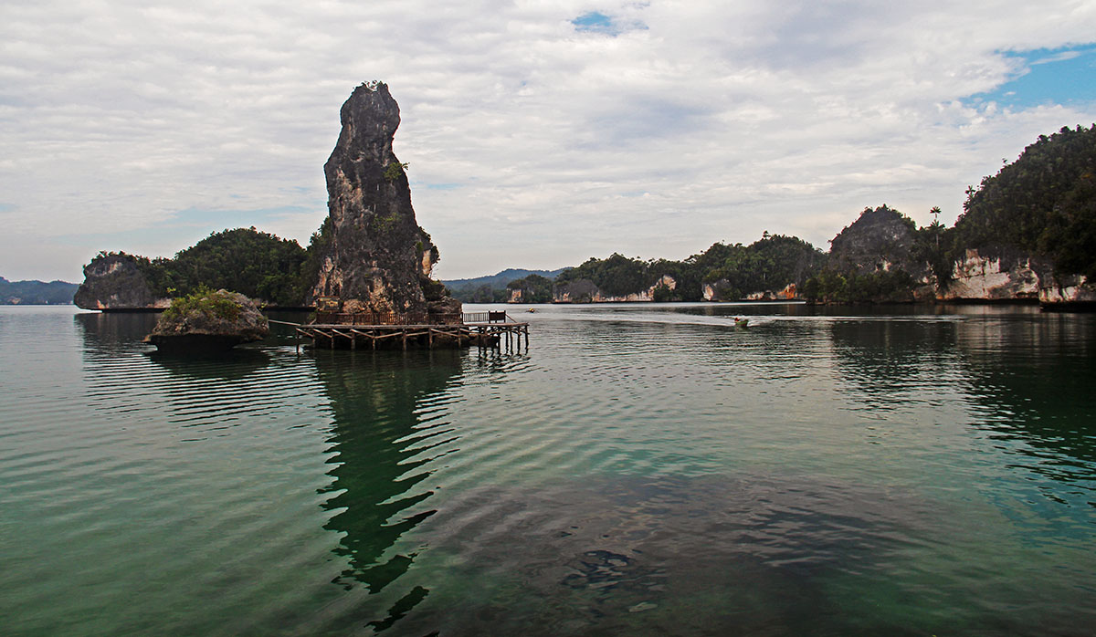 Puntrotsen zijn bezienswaardigheden op Raja Ampat.