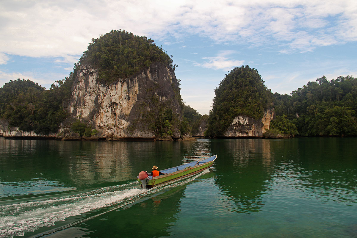 excursie over het water naar bezienswaardigheden van Raja Ampat