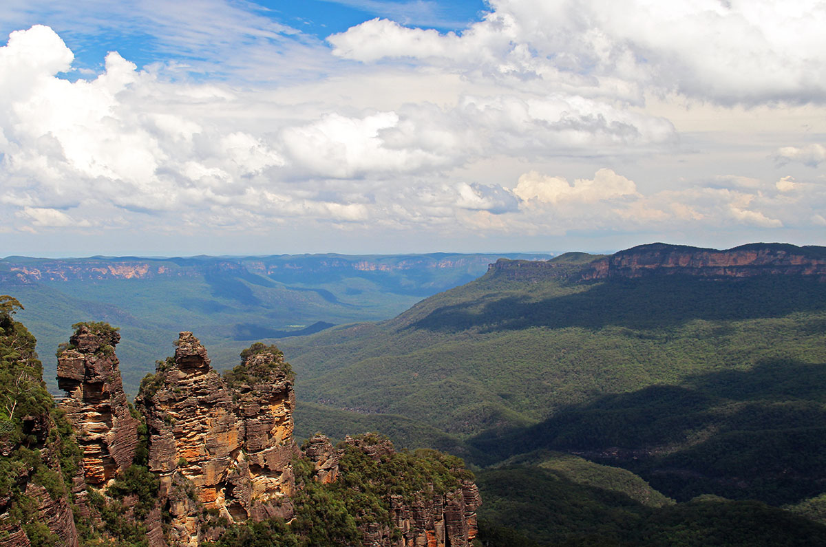 De Three Sisters in de Blue Mountains bij Sidney, Australië