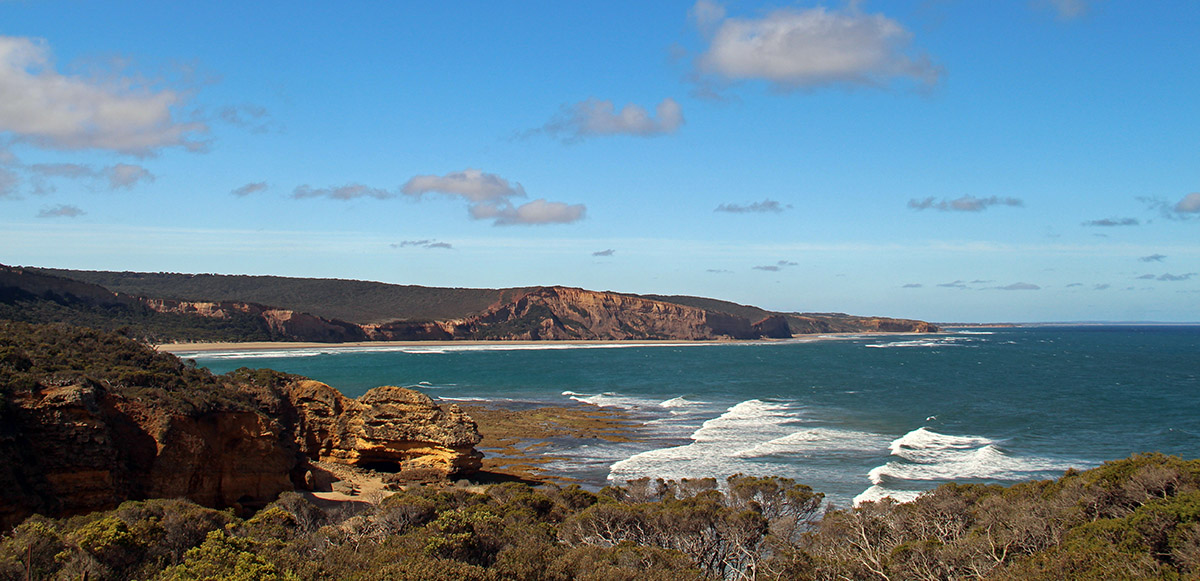 De kust bij de Great Ocean Road, Australië