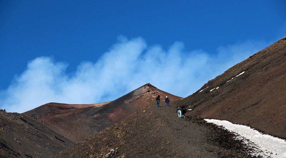 Beklimming van de Etna op Sicilie.