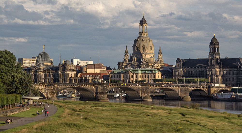 Dresden aan de Elbe in Oost-Duitsland