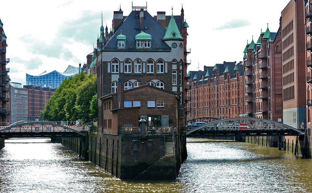 Speicherstadt in Hanzestad Hamburg