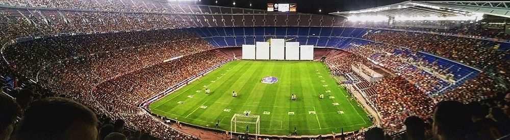 Camp Nou, het stadion van Barça en het Catalaans elftal in Barcelona