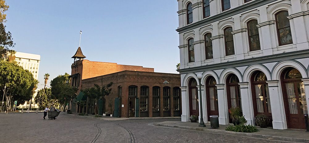 Straatbeeld in El Pueblo in downtown Los Angeles