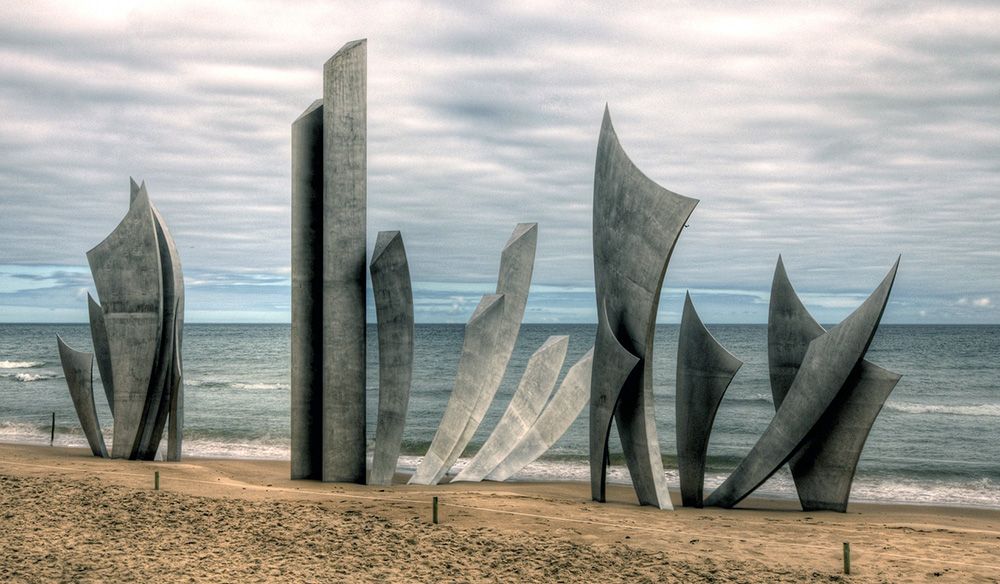 Monument aan d-day in Normandië