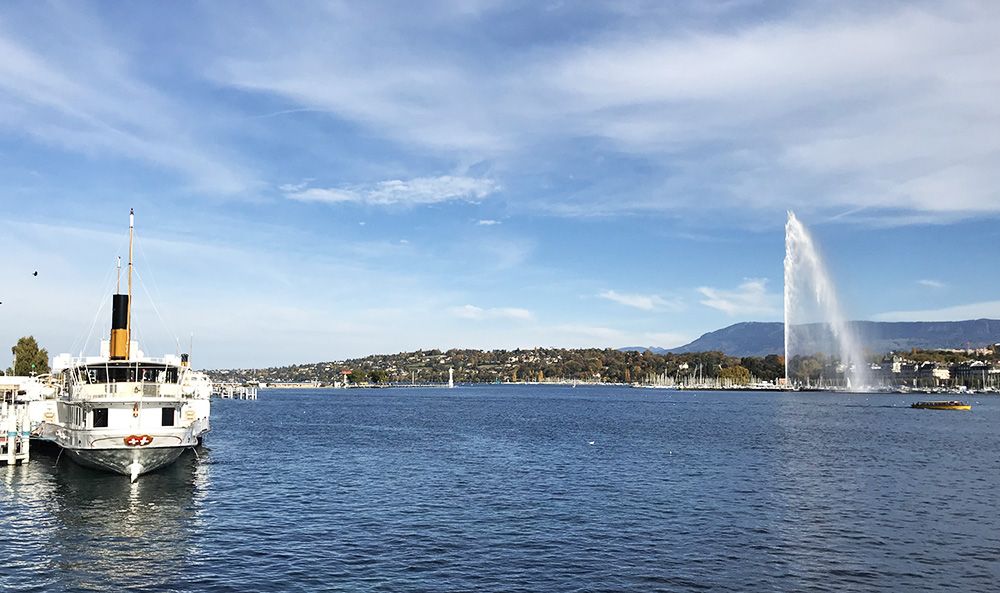 het meer van Genève met de Jet d’Eau