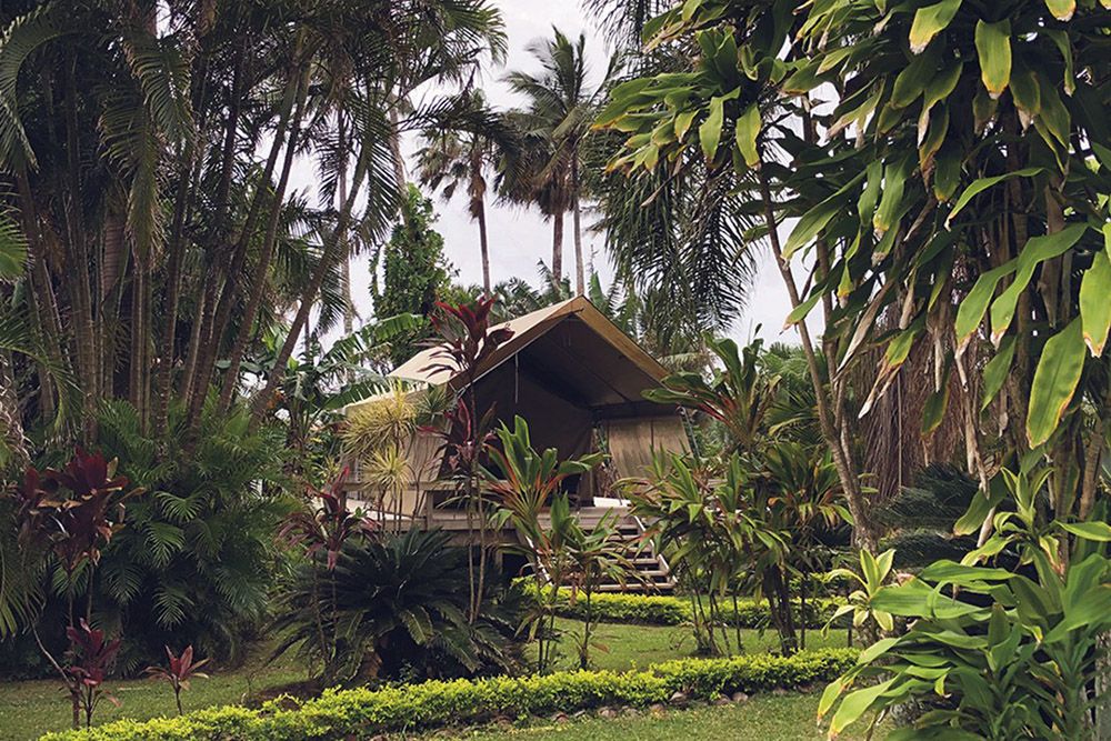 huis in landschap Cookeilanden