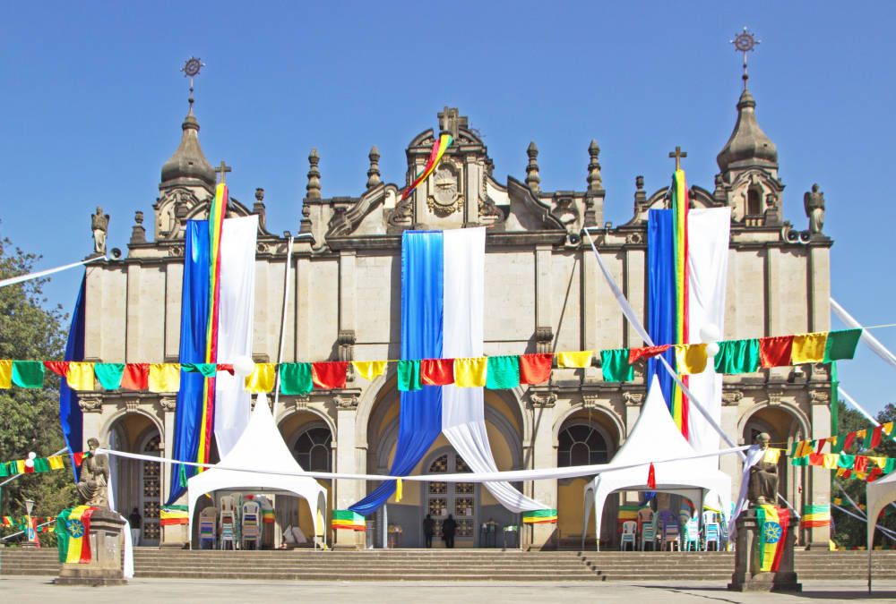 Kerk in Addis Abeba, Ethiopië