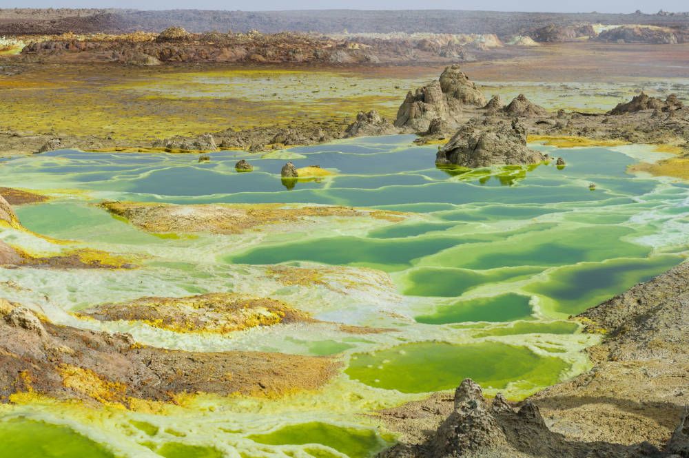 Geisers bij Danakil, Ethiopië