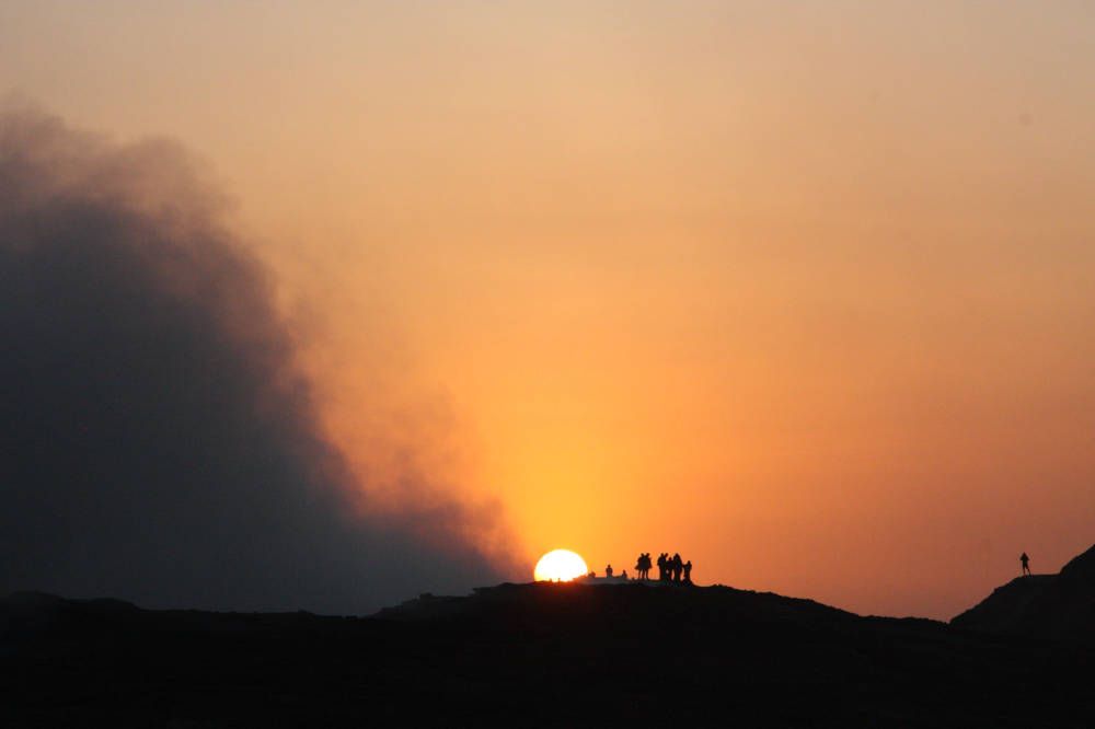 Zonsopkomst bij Danakil, Ethiopië