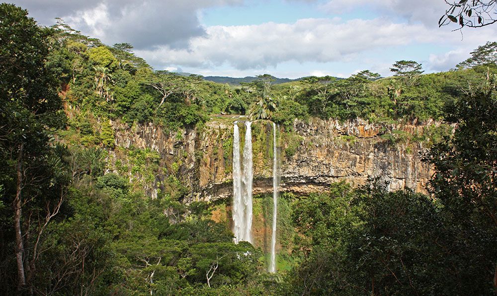 waterval op Mauritius