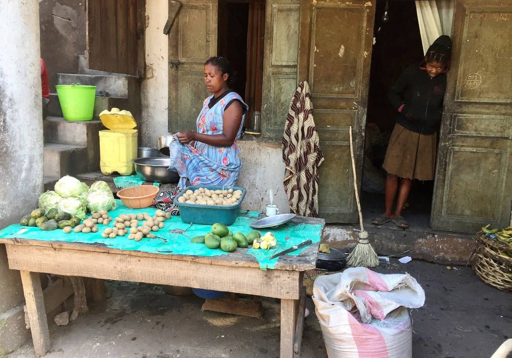 Eetstalletje in Madagaskar