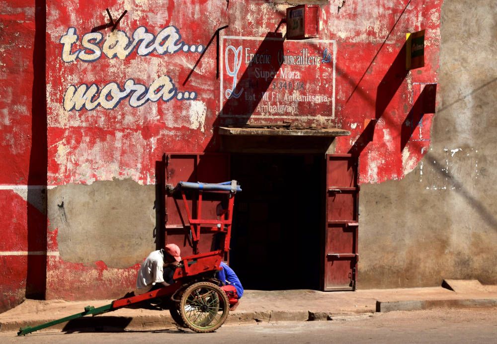 Straatbeeld van Madagaskar