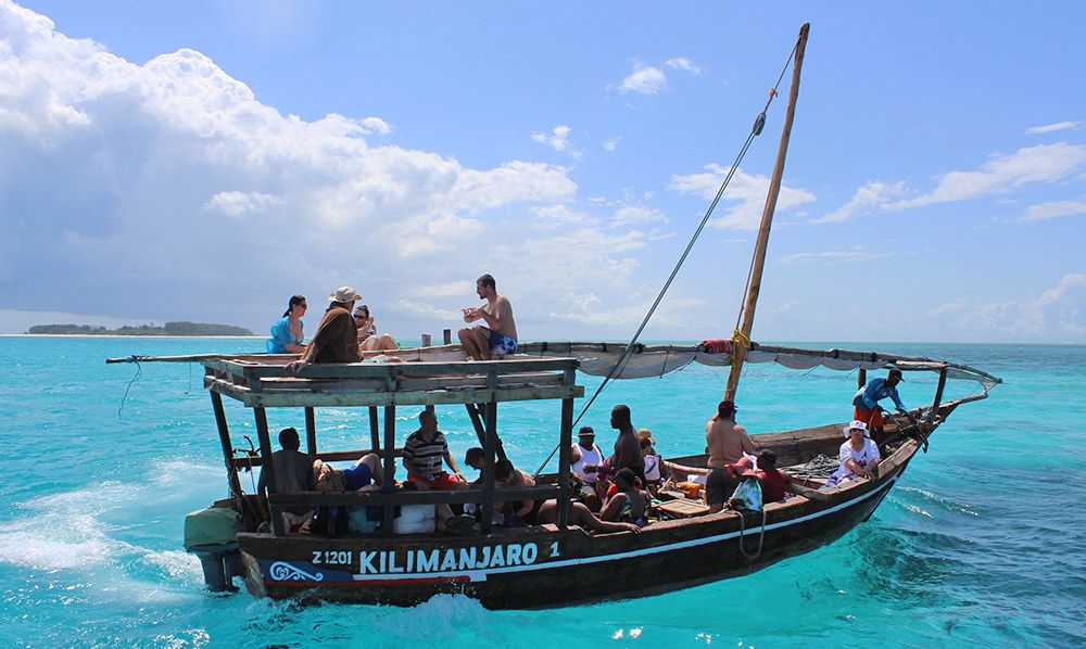 Op zee bij Zanzibar