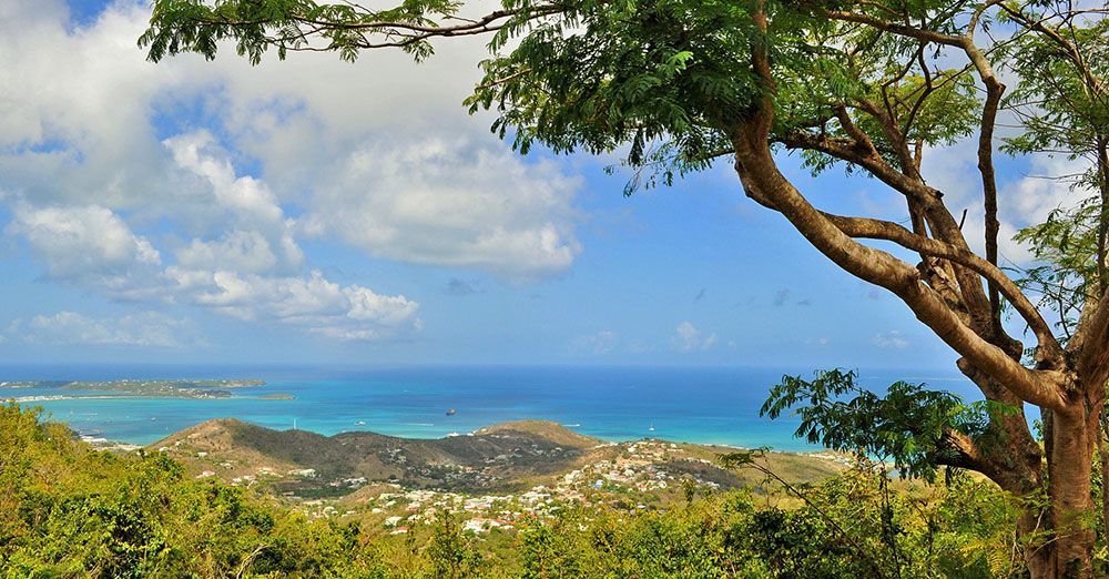 Uitzicht op Sint Maarten