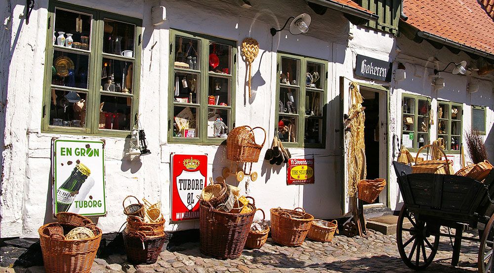 antiekwinkel in Denemarken