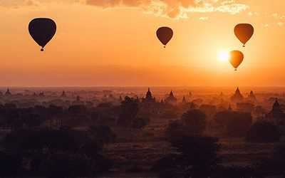 Ballonvlucht boven Bagan