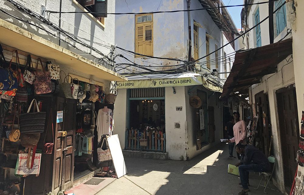 Smalle straatjes in Stone Town, Zanzibar