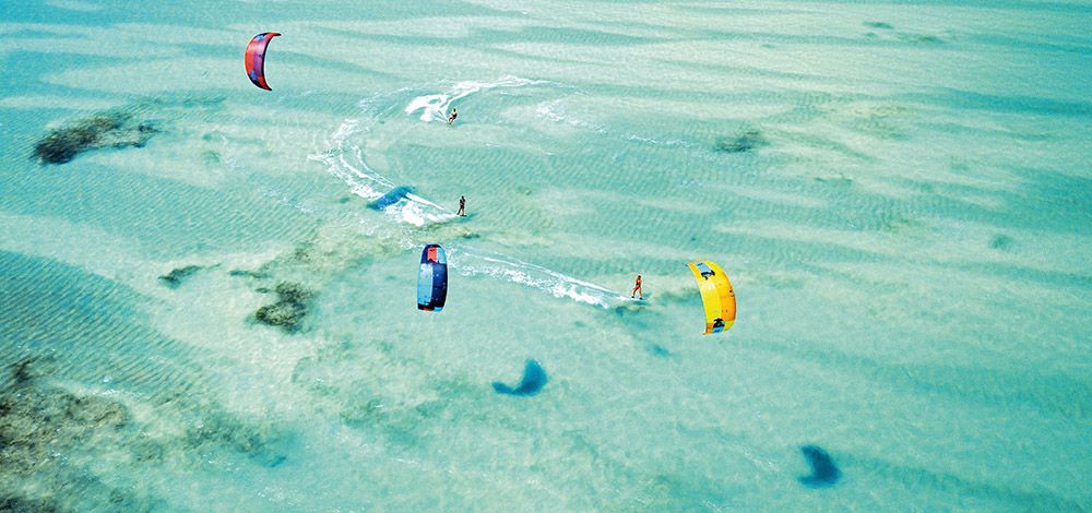 Kite surfen op Zanzibar