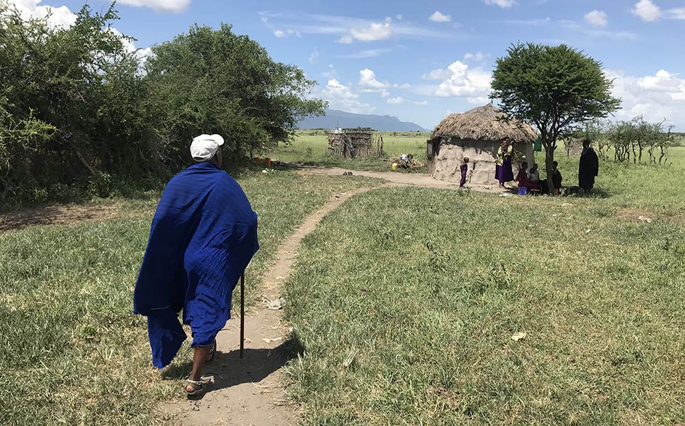 Maasai-dorp in Tanzania