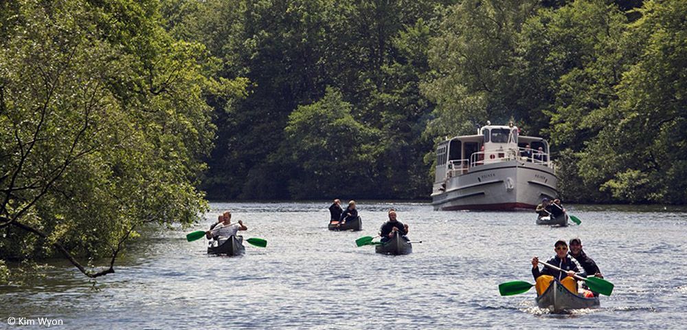 kano's op een rivier bij Silkeborg