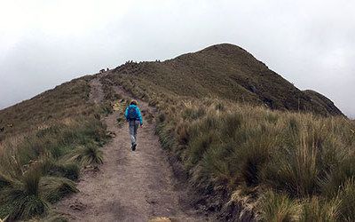 Wandelen bij de Pichincha-vulkaan