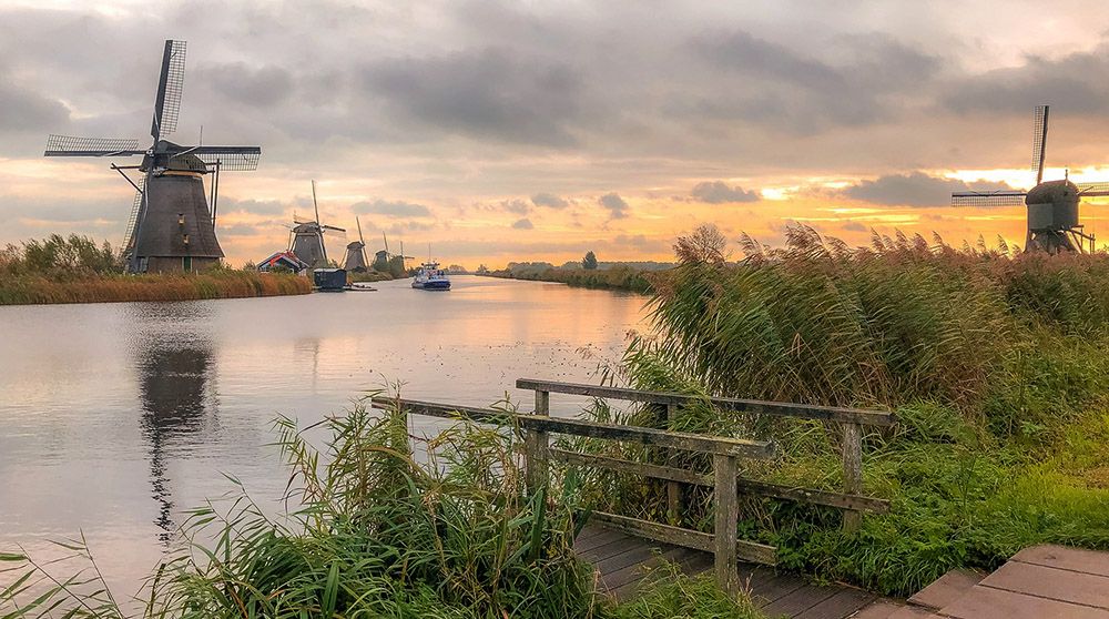 Kinderdijk in Zuid-Holland