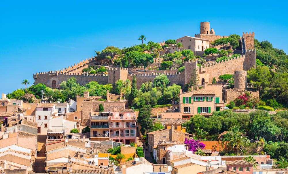 Spain Majorca, beautiful old castle of Capdepera town
