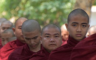 De Mahagandayon Monastery bij Mandalay