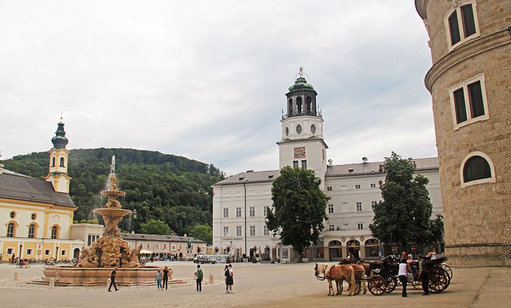 Plein in Salzburg, Oostenrijk