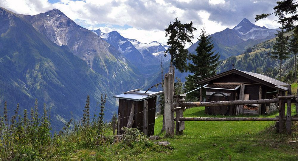 Berghut in Salzburgerland, Oostenrijk