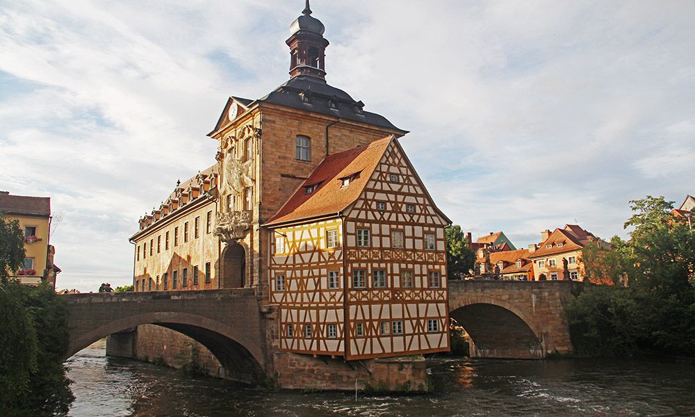 Het oude gemeentehuis van Bamberg