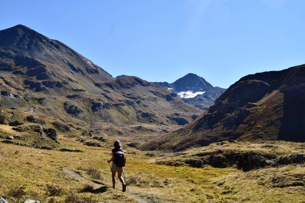 Wandelaar in het Aostadal