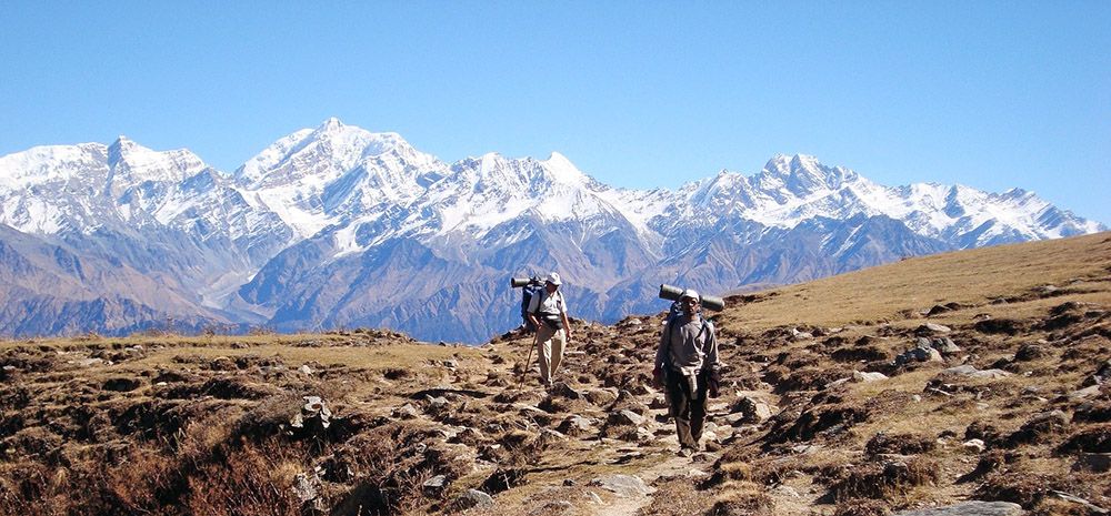 Trekking door de Himalaya