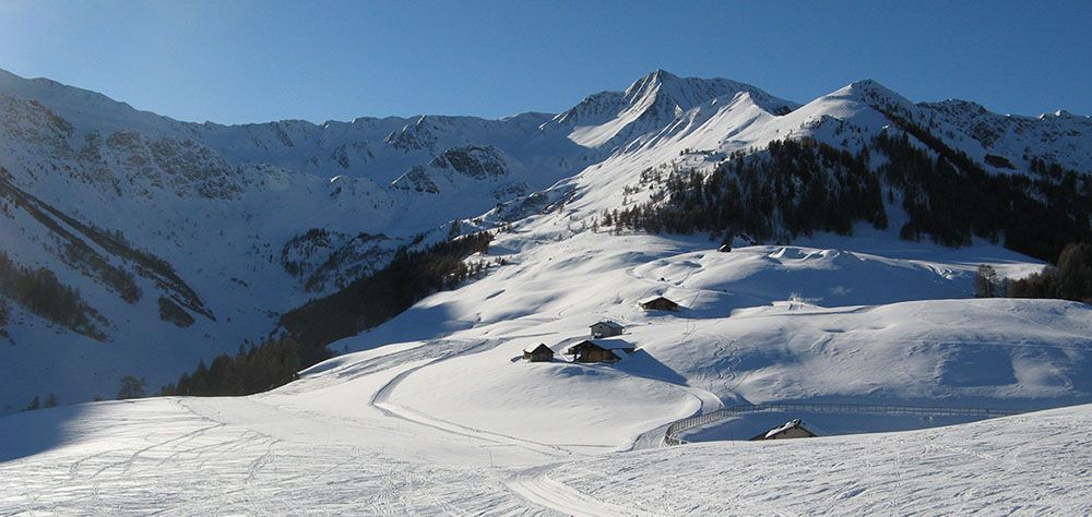 Verlaten piste in La Plagne.