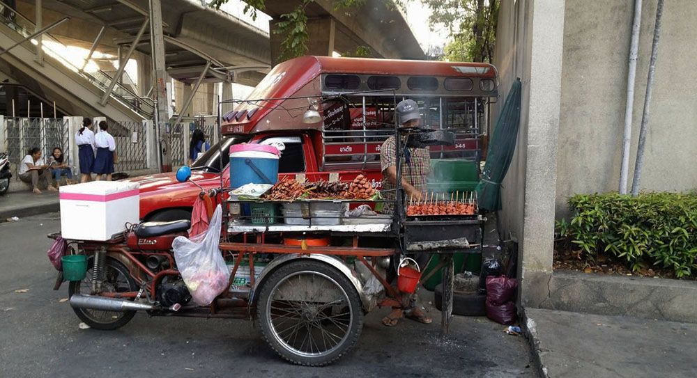 Mobiele keuken in Thailand