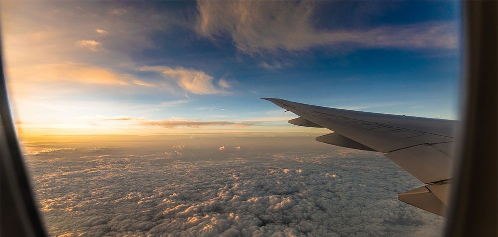 Uitzicht op een mooi wolkendek