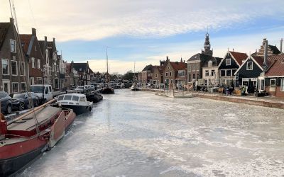 Monnickendam aan de Gouwzee in de winter