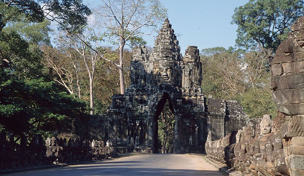 toegangspoort in de buurt van Angkor Wat.