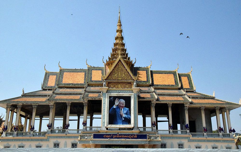 Koninklijk Paleis in Phnom Pehn, Cambodja.