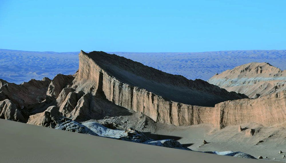 Rotsformatie in het imponerende Valle de la Luna.